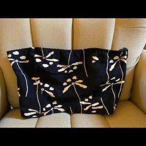 CHANEL FLORAL BLACK AND WHITE VINTAGE TUBE TOP